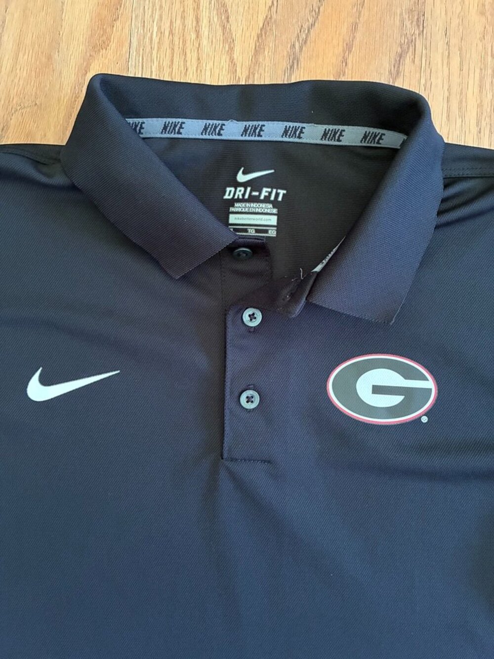Nike Dri-FIT Georgia Bulldogs Black Polo Shirt Youth XL - Picture 2 of 4